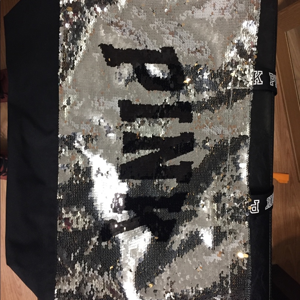 PINK sparkly tote bag